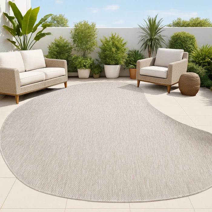 Jonathan Y SHAPES Beige SHP102C 6ft.2in. X 9ft. Specialty Rug