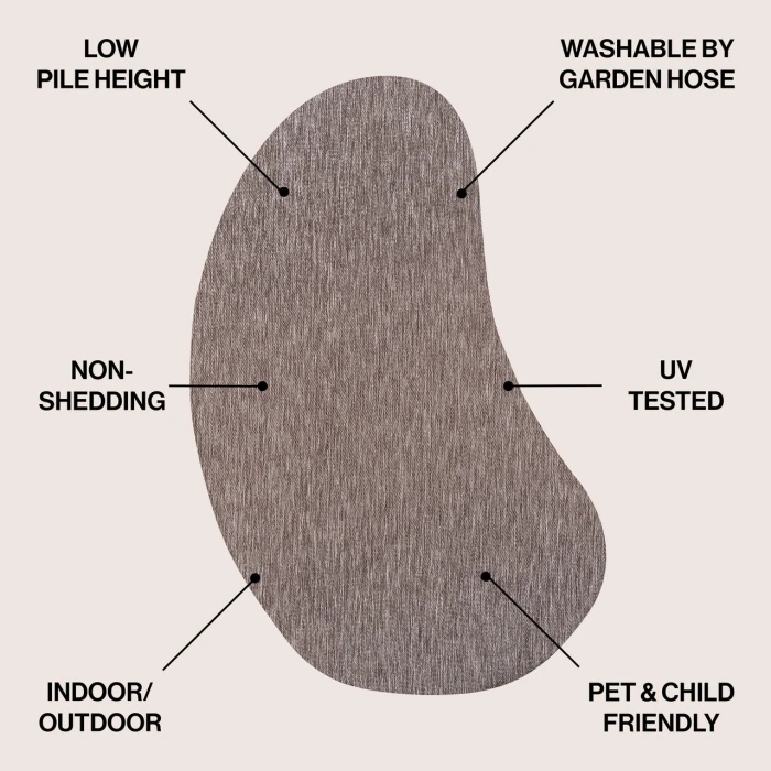 Jonathan Y SHAPES Brown SHP102E 6ft.2in. X 9ft. Specialty Rug