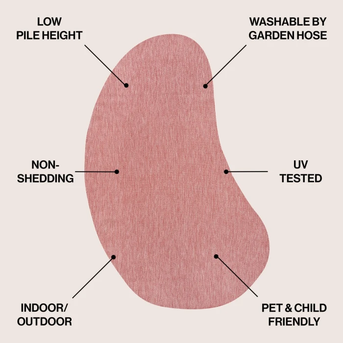 Jonathan Y SHAPES Pink SHP102F 6ft.2in. X 9ft. Specialty Rug