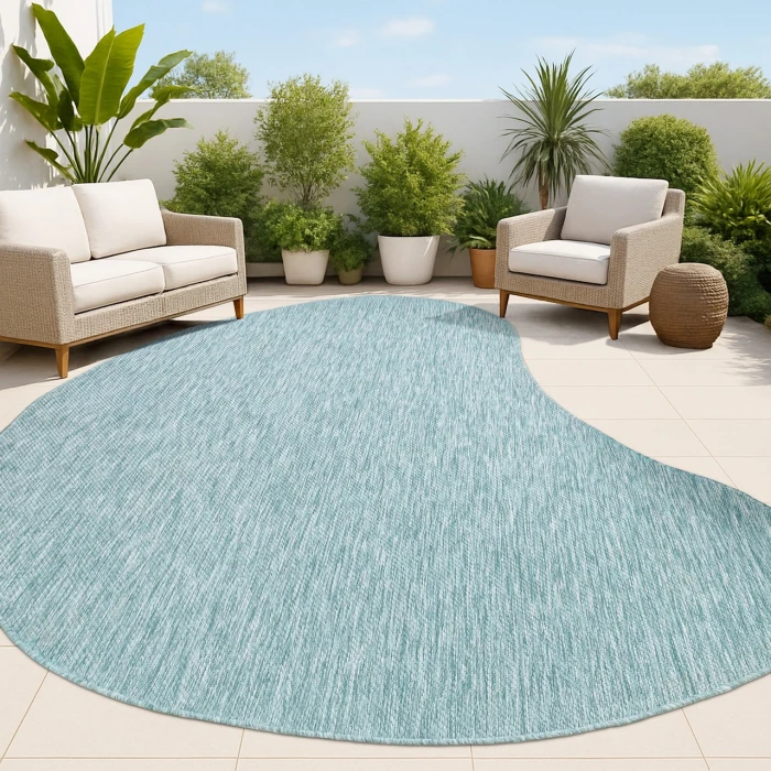 Jonathan Y SHAPES Blue SHP102G 6ft.2in. X 9ft. Specialty Rug
