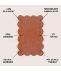 Jonathan Y SHAPES Red SHP103C 5ft.3in. X 7ft.7in. Specialty Rug