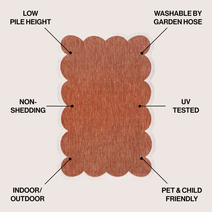 Jonathan Y SHAPES Red SHP103C 5ft.3in. X 7ft.7in. Specialty Rug