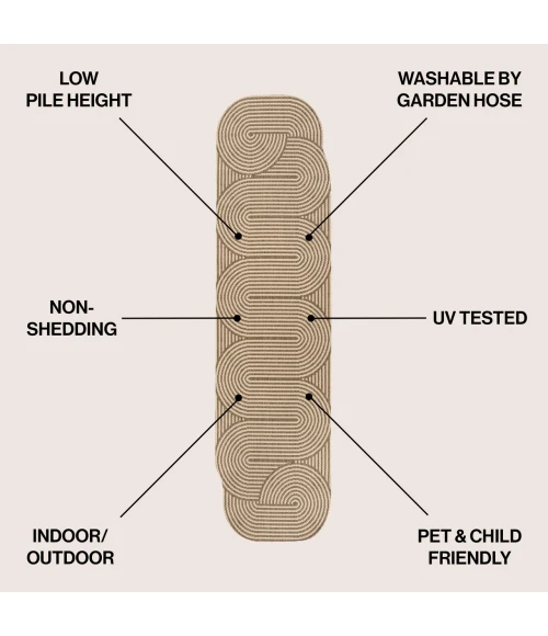 Jonathan Y SHAPES Brown SHP201A 2ft.-2in. X 8ft. Rect. Rug