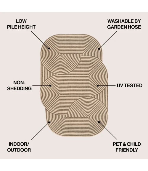 Jonathan Y SHAPES Brown SHP201A 6ft.7in. X 9ft.6in. Specialty Rug