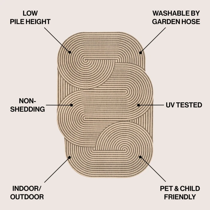 Jonathan Y SHAPES Brown SHP201A 6ft.7in. X 9ft.6in. Specialty Rug