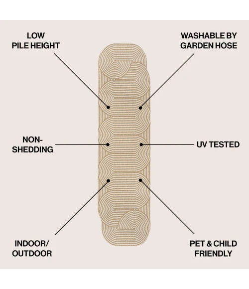 Jonathan Y SHAPES Brown SHP201B 2ft.-2in. X 8ft. Rect. Rug