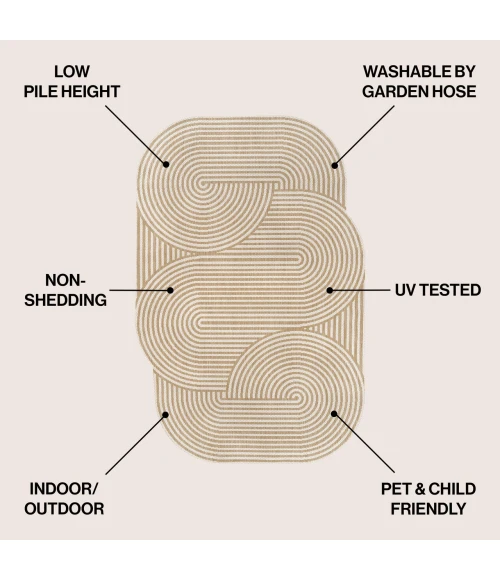 Jonathan Y SHAPES Brown SHP201B 7ft.-9in. X 10ft. Specialty Rug