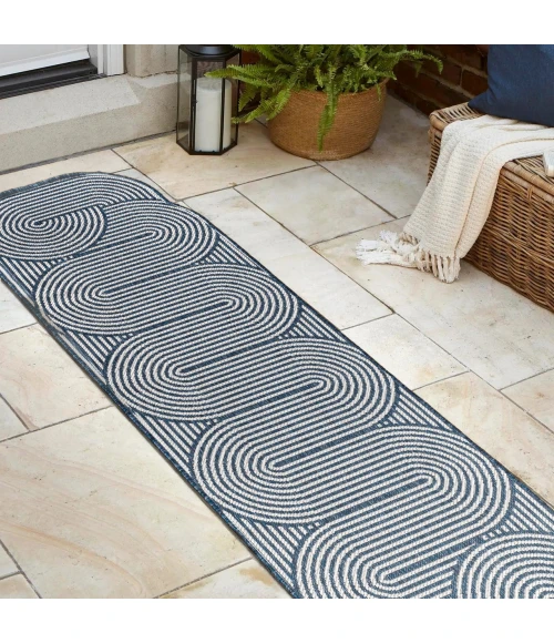 Jonathan Y SHAPES Blue SHP201C 2ft.-2in. X 8ft. Rect. Rug