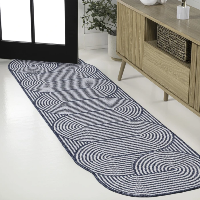 Jonathan Y SHAPES Blue SHP201C 2ft.-2in. X 8ft. Rect. Rug