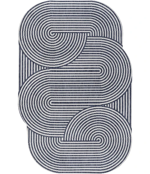 Jonathan Y SHAPES Blue SHP201C 6ft.7in. X 9ft.6in. Specialty Rug