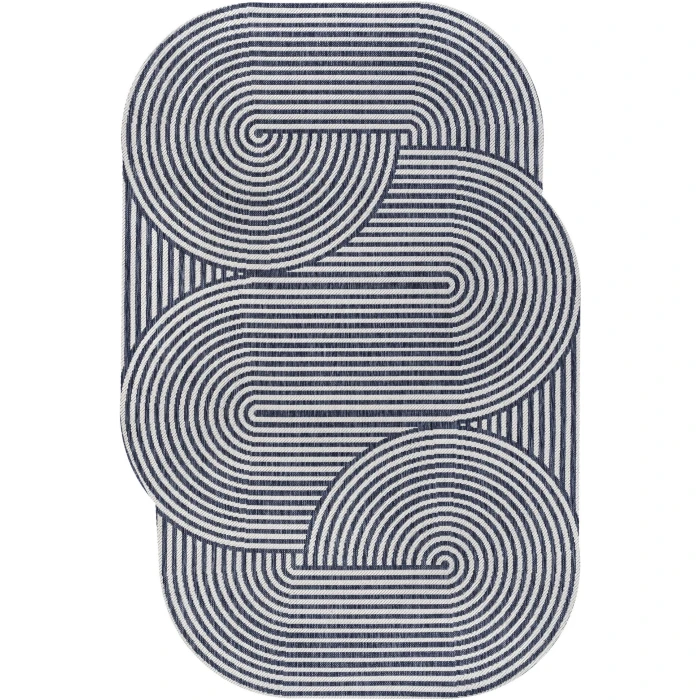 Jonathan Y SHAPES Blue SHP201C 6ft.7in. X 9ft.6in. Specialty Rug