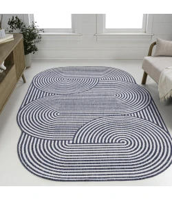 Jonathan Y SHAPES Blue SHP201C 6ft.7in. X 9ft.6in. Specialty Rug