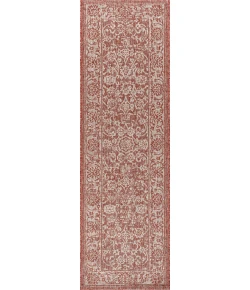 Jonathany Santa Monica SMB100A Red/Taupe Area Rug 2 ft. 2 in. X 8 ft. Runner