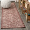 Jonathany Santa Monica SMB100A Red/Taupe Area Rug 2 ft. 2 in. X 8 ft. Runner