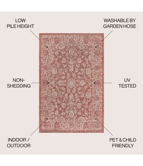 Jonathan Y SANTA MONICA Red SMB100A 10ft. X 14ft. Rect. Rug