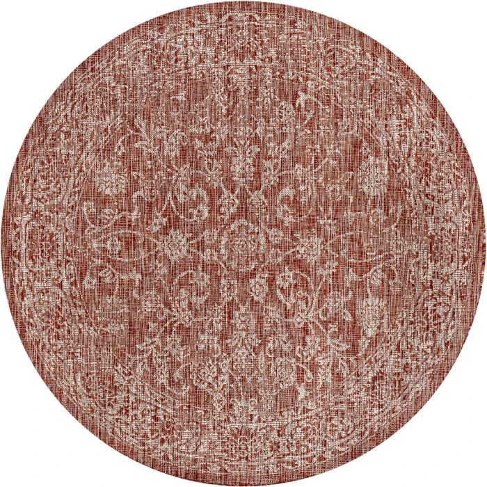 Jonathan Y SANTA MONICA Red SMB100A 3ft.-1in. Round Rug