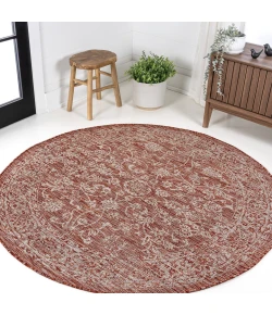 Jonathan Y SANTA MONICA Red SMB100A 5ft.3in. Round Rug