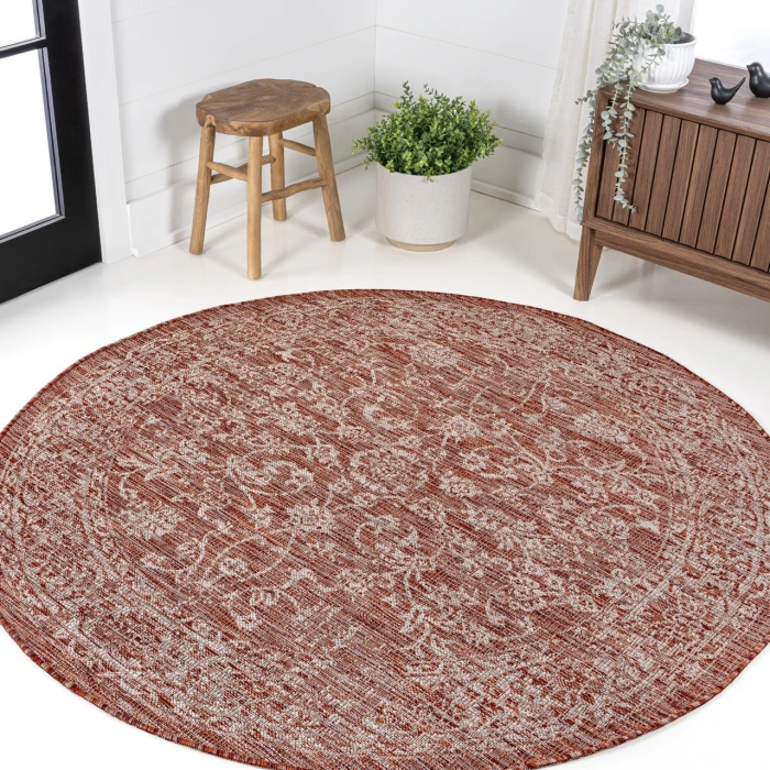 Jonathan Y SANTA MONICA Red SMB100A 3ft.-1in. Round Rug