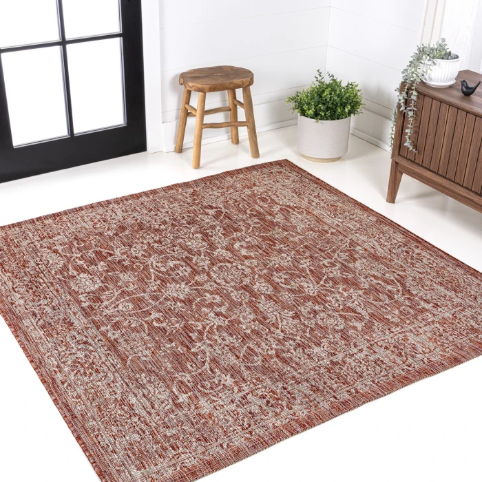 Jonathan Y SANTA MONICA Red SMB100A 6ft.7in. Square Rug