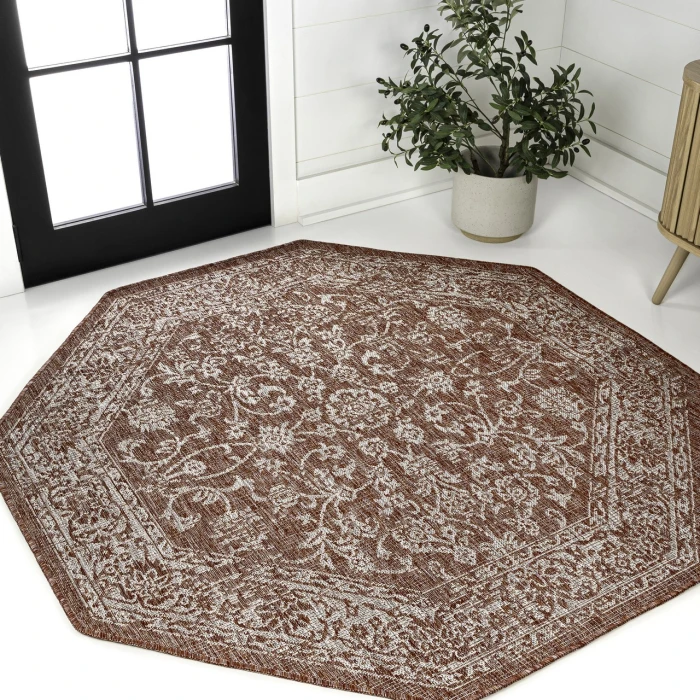 Jonathan Y SANTA MONICA Red SMB100A 5ft.-3in. Octagon Rug