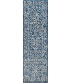Jonathany Santa Monica SMB100B Navy/Gray Area Rug 2 ft. 2 in. X 8 ft. Runner