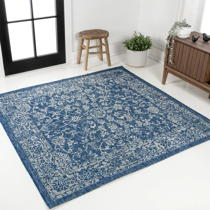 Jonathan Y SANTA MONICA Blue SMB100B 7ft.-9in. Square Rug