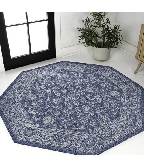 Jonathan Y SANTA MONICA Blue SMB100B 5ft.-3in. Octagon Rug