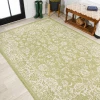 Jonathany Santa Monica SMB100D Green/Cream Area Rug 3 ft. 11 in. X 6 ft. Rectangle