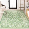 Jonathany Santa Monica SMB100F Cream/Green Area Rug 3 ft. 11 in. X 6 ft. Rectangle