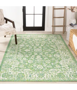 Jonathany Santa Monica SMB100F Cream/Green Area Rug 3 ft. 11 in. X 6 ft. Rectangle