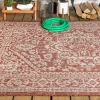 Jonathany Santa Monica SMB101A Red/Taupe Area Rug 3 ft. 11 in. X 6 ft. Rectangle