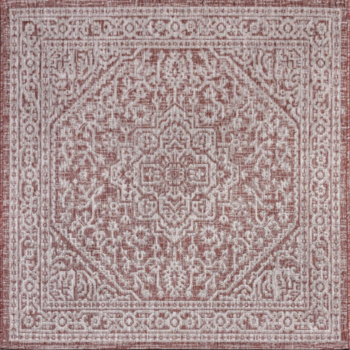 Jonathan Y SANTA MONICA Red SMB101A 6ft.7in. Square Rug