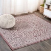 Jonathany Santa Monica SMB101A Red/Taupe Area Rug 5 ft. 3 in. X 5 ft. 3 in. Square