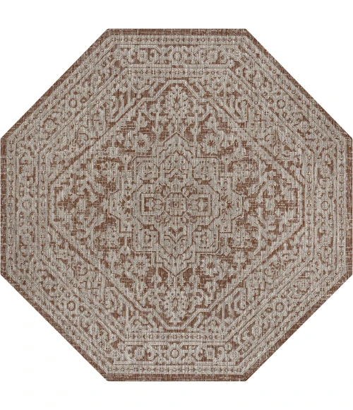 Jonathan Y SANTA MONICA Red SMB101A 5ft.-3in. Octagon Rug