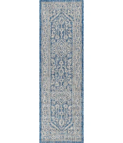 Jonathany Santa Monica SMB101B Navy/Gray Area Rug 2 ft. 2 in. X 8 ft. Runner