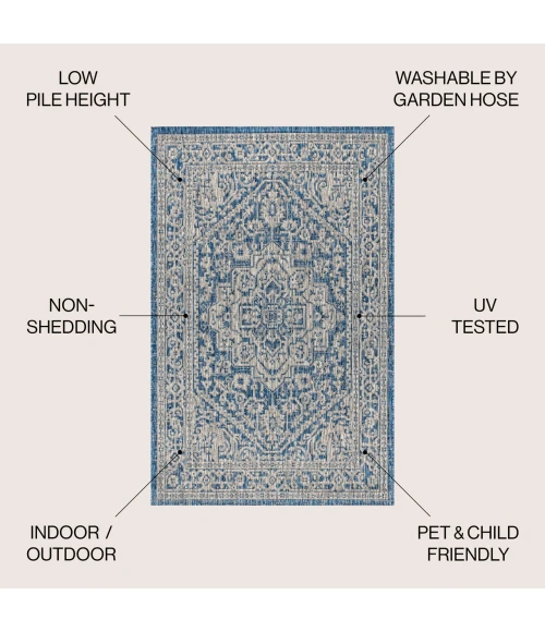 Jonathan Y SANTA MONICA Blue SMB101B 6ft. X 9ft. Rect. Rug