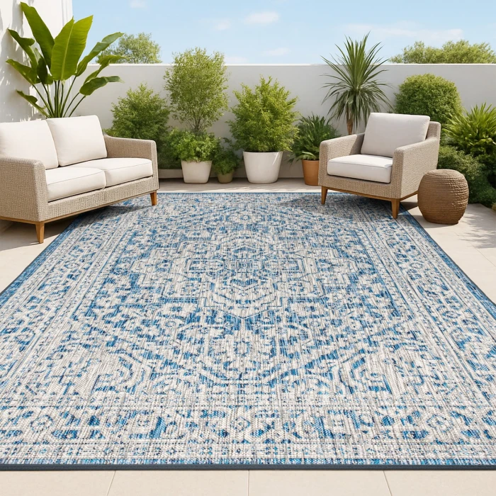 Jonathan Y SANTA MONICA Blue SMB101B 6ft. X 9ft. Rect. Rug