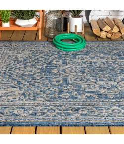 Jonathany Santa Monica SMB101B Navy/Gray Area Rug 3 ft. 11 in. X 6 ft. Rectangle