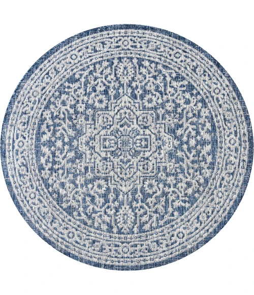 Jonathan Y SANTA MONICA Blue SMB101B 3ft.-11in. Round Rug