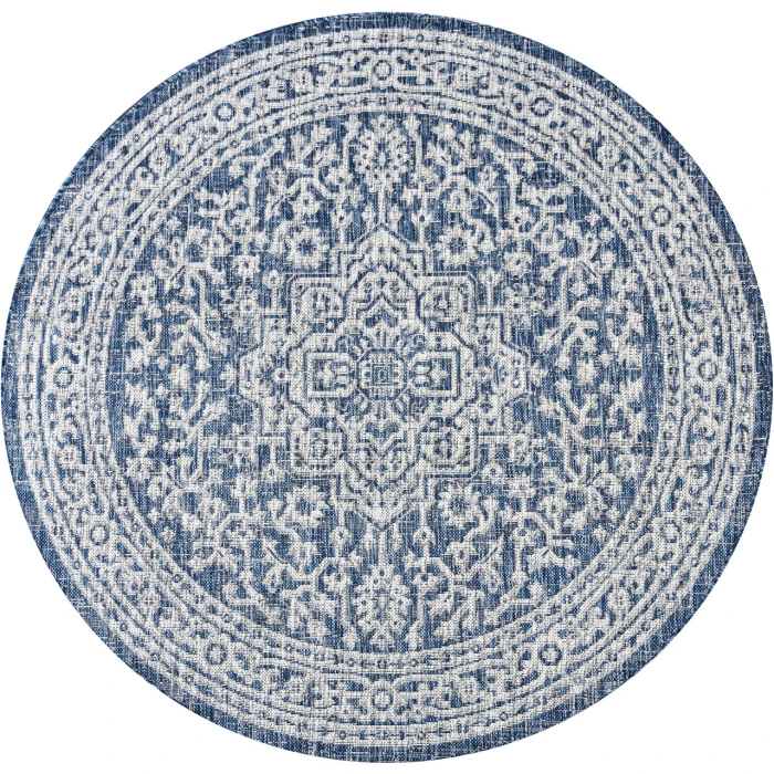 Jonathan Y SANTA MONICA Blue SMB101B 9ft. Round Rug