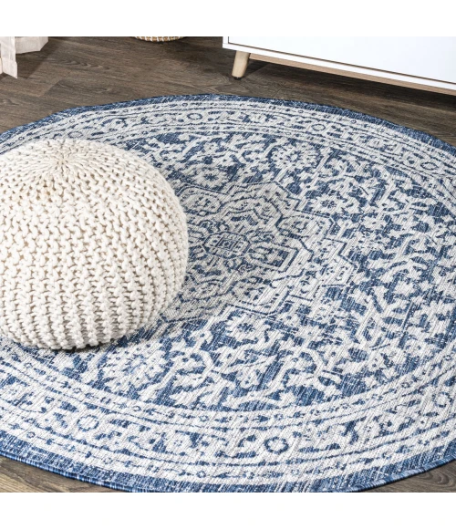 Jonathan Y SANTA MONICA Blue SMB101B 3ft.-11in. Round Rug