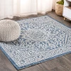 Jonathany Santa Monica SMB101B Navy/Gray Area Rug 5 ft. 3 in. X 5 ft. 3 in. Square
