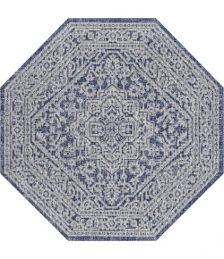 Jonathan Y SANTA MONICA Blue SMB101B 5ft.-3in. Octagon Rug