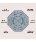 Jonathan Y SANTA MONICA Blue SMB101B 5ft.-3in. Octagon Rug