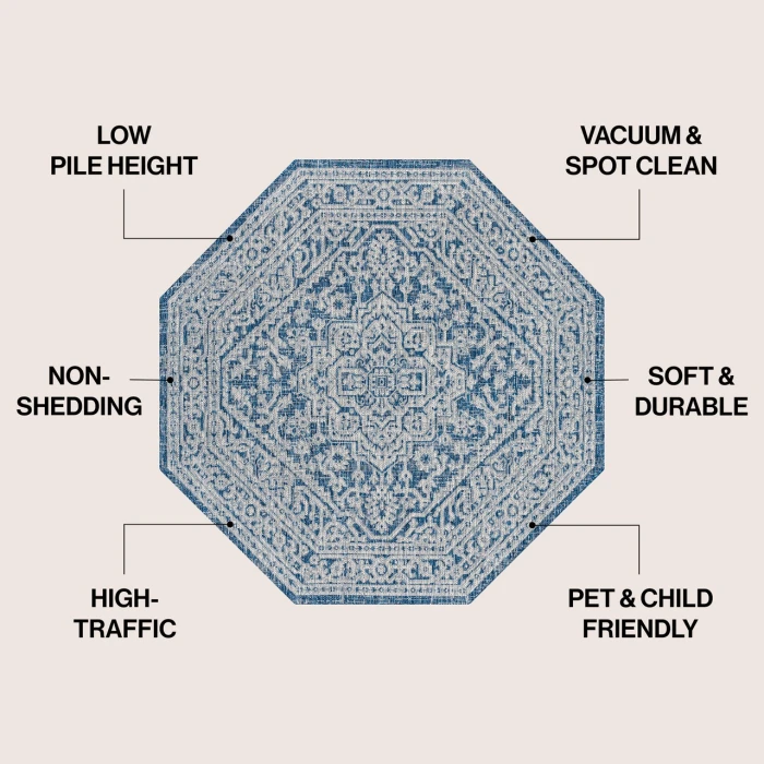 Jonathan Y SANTA MONICA Green SMB101C 7ft.-9in. Octagon Rug