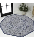 Jonathan Y SANTA MONICA Blue SMB101B 5ft.-3in. Octagon Rug