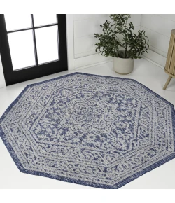 Jonathan Y SANTA MONICA Blue SMB101B 5ft.-3in. Octagon Rug