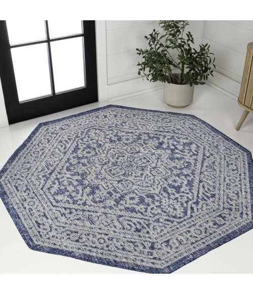 Jonathan Y SANTA MONICA Blue SMB101B 5ft.-3in. Octagon Rug
