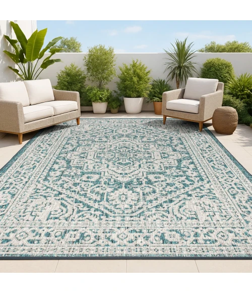 Jonathan Y SANTA MONICA Green SMB101C 10ft. X 14ft. Rect. Rug
