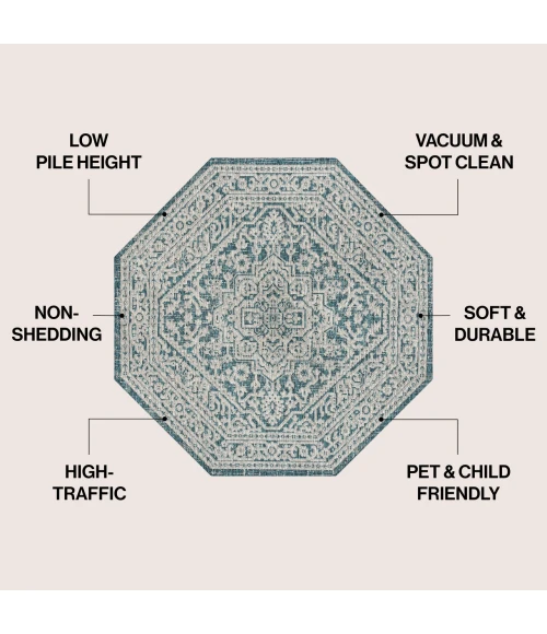 Jonathan Y SANTA MONICA Gray SMB101D 7ft.-9in. Octagon Rug